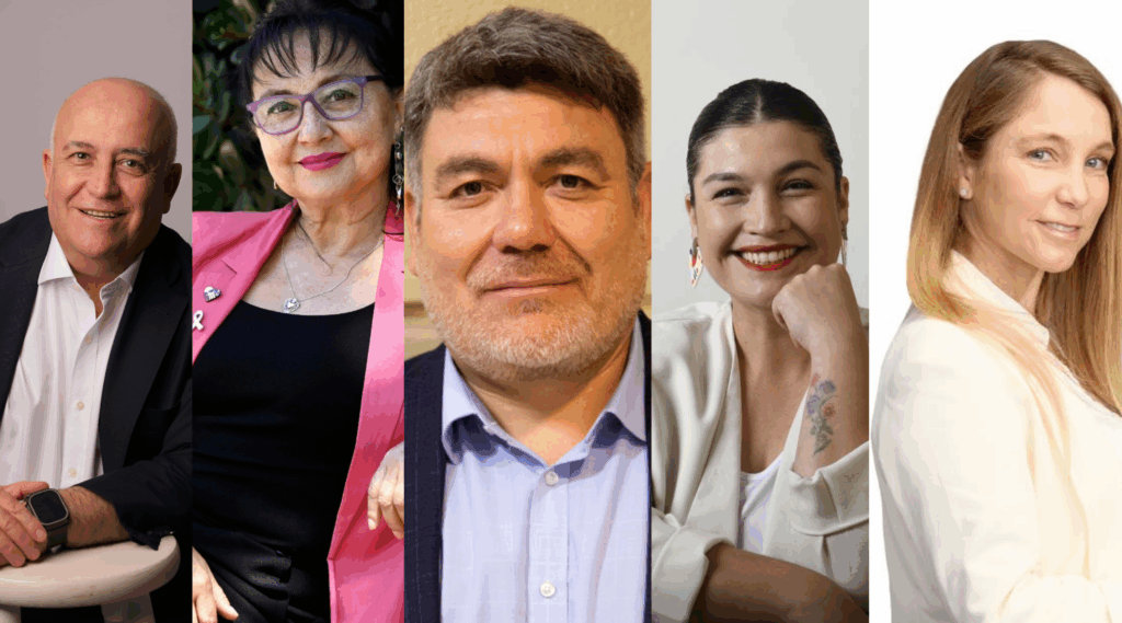 Los cinco candidatos más visibles del Distrito 6 mantienen su actividad en redes sociales y palomas publicitarias en los últimos días de campaña.