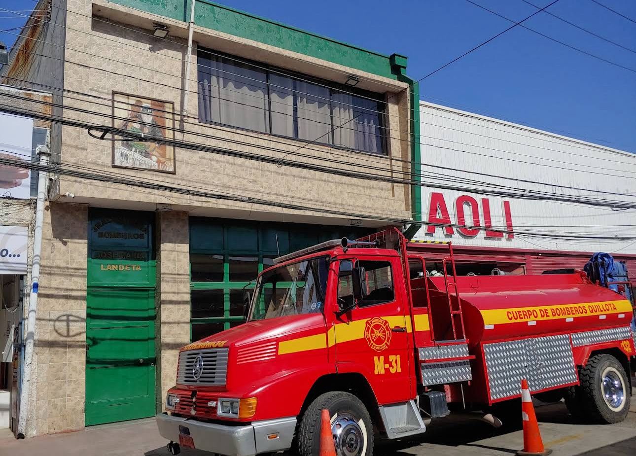 Imagen del cuartel de la Tercera Compañía de Bomberos de Quillota, entidad que denunció el hurto de una donación y emitió un comunicado expresando su malestar.