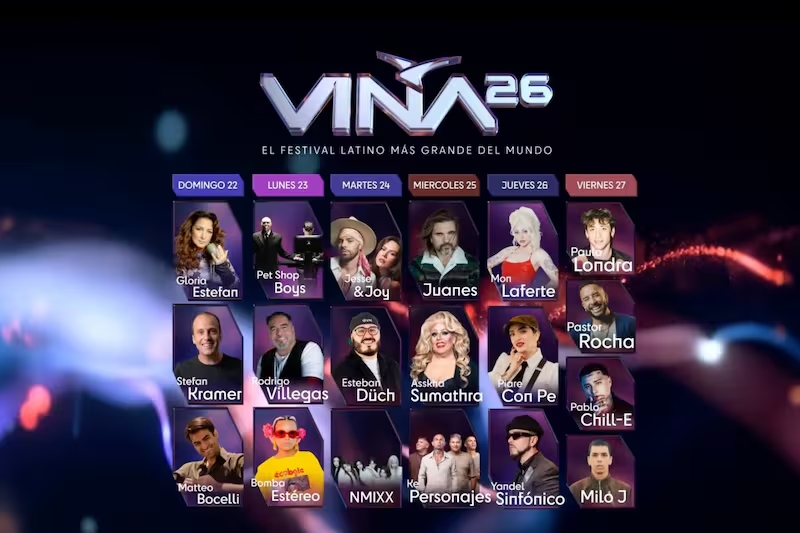 Festival de Viña 2026 confirmó su parrilla de comediantes con el regreso de Stefan Kramer y varios debuts en la Quinta Vergara. Revisa el detalle por día.