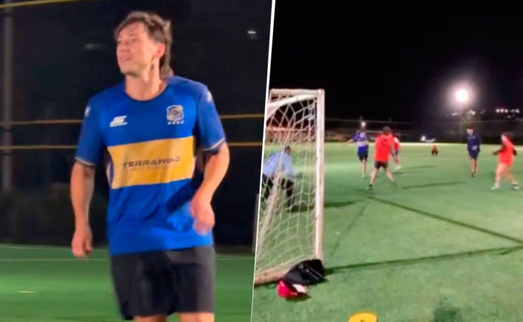 Paulo Londra sorprendió al jugar una pichanga en el complejo de Everton horas antes de su presentación en el Festival de Viña del Mar en la Quinta Vergara.