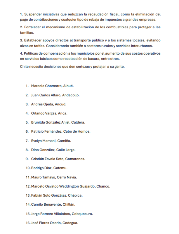 [Editorial]: alcaldes de Valparaíso no logran unidad frente al alza de combustibles y generan dudas por ausencia en carta al Gobierno.
