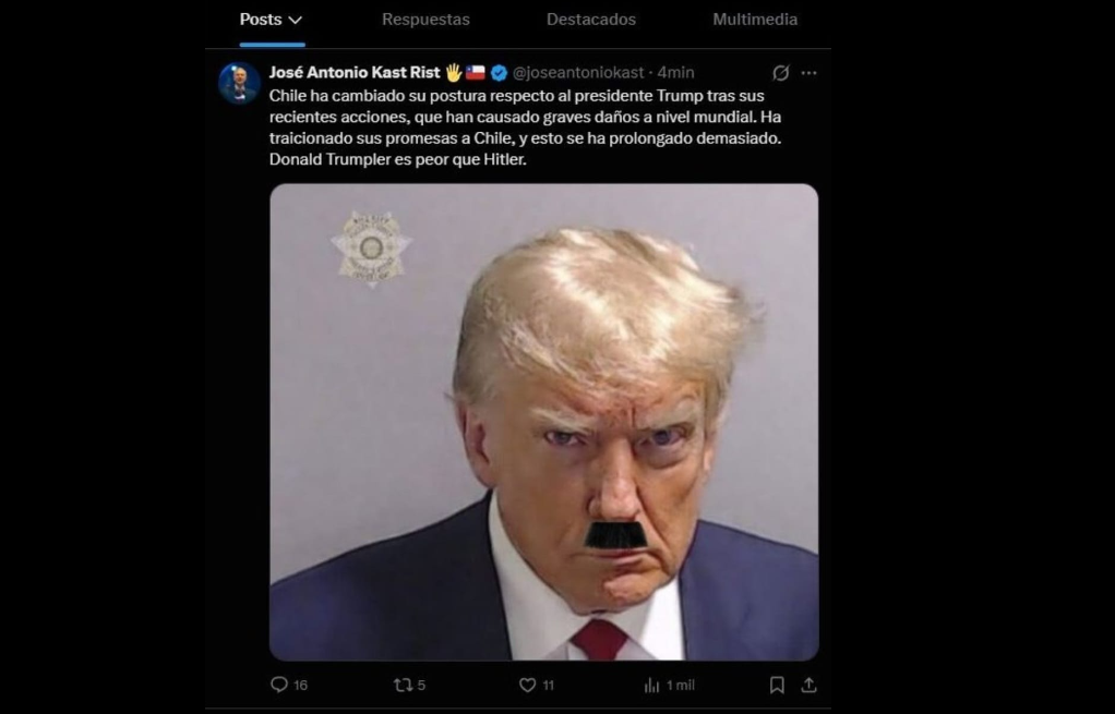 Gobierno confirma hackeo a cuentas de José Antonio Kast en redes sociales tras difusión de mensaje falso contra Donald Trump.