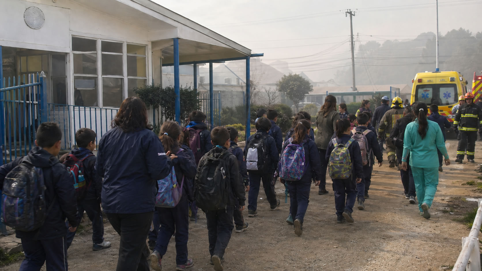 Más de 300 personas fueron evacuadas en Puchuncaví por un nuevo episodio de contaminación que afectó a varios colegios de la comuna.