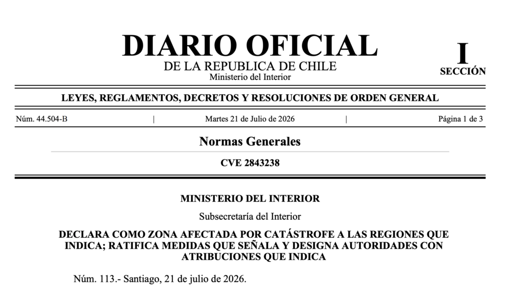 El Gobierno declaró a Valparaíso como Zona Afectada por Catástrofe para acelerar la recuperación tras los daños provocados por el sistema frontal y reforzar la ayuda a las zonas afectadas.