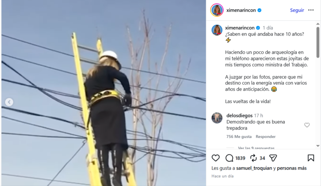Ximena Rincón enfrenta una ola de críticas tras publicar un video junto a un tendido eléctrico. Usuarios cuestionaron el momento de la publicación y la calificaron como una falta de criterio.