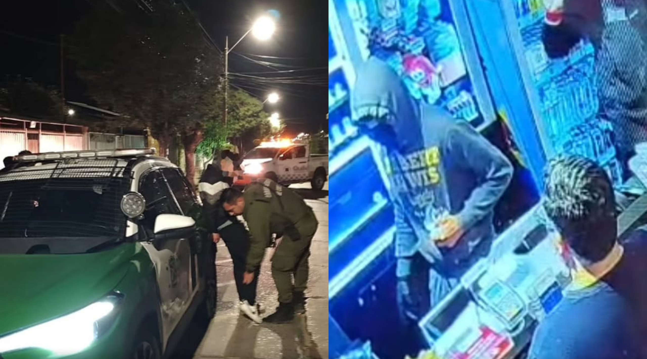 Tres personas fueron detenidas tras un asalto en Quillota. Cámaras municipales permitieron seguir a los sospechosos y durante el operativo se incautaron dos armas de fuego.
