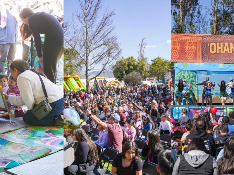 Cientos de familias celebraron el Día de la Niñez en La Calera con juegos, concursos, música, actividades recreativas y la presentación del musical “Ohana”.
