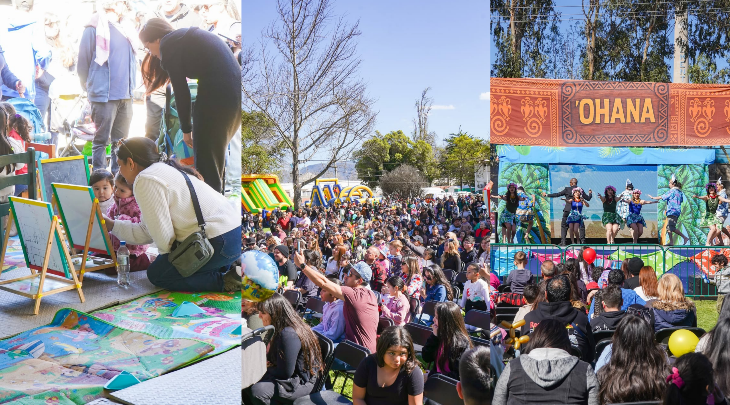 Cientos de familias celebraron el Día de la Niñez en La Calera con juegos, concursos, música, actividades recreativas y la presentación del musical “Ohana”.