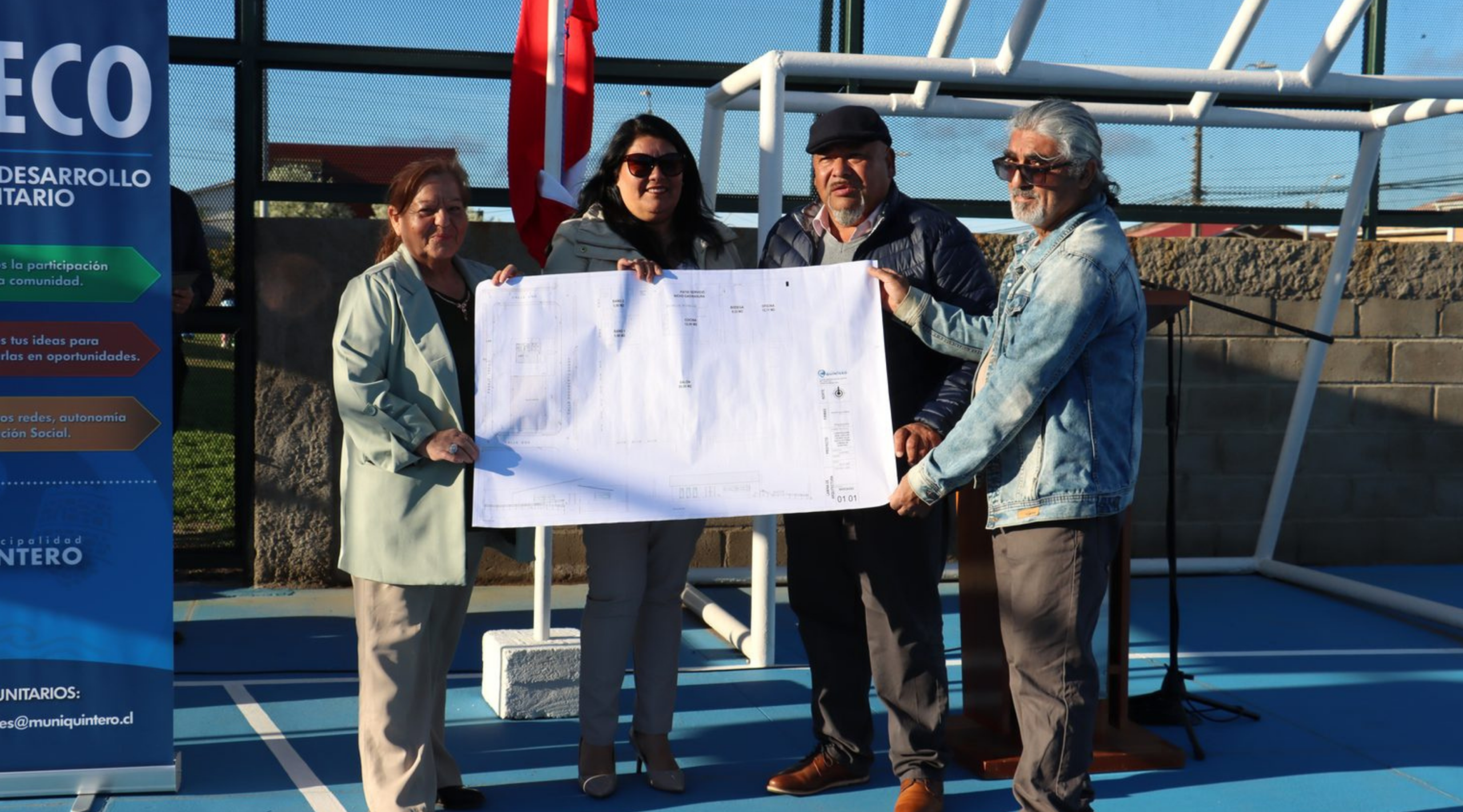 Quintero inauguró la renovada multicancha de Villa Santa Victoria tras una inversión de $31 millones y anunció una futura sede vecinal.