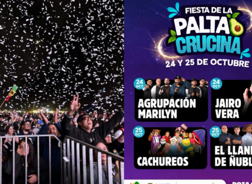 La Cruz confirmó la Fiesta de la Palta Crucina para el 24 y 25 de octubre. Revisa los artistas, horarios, actividades y buses gratuitos.