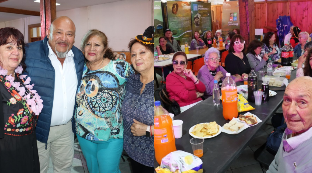 Unas 300 personas mayores participaron en El Gran Malón de Quintero, una jornada con música, baile y reencuentros en el Salón Francisco Coloane.